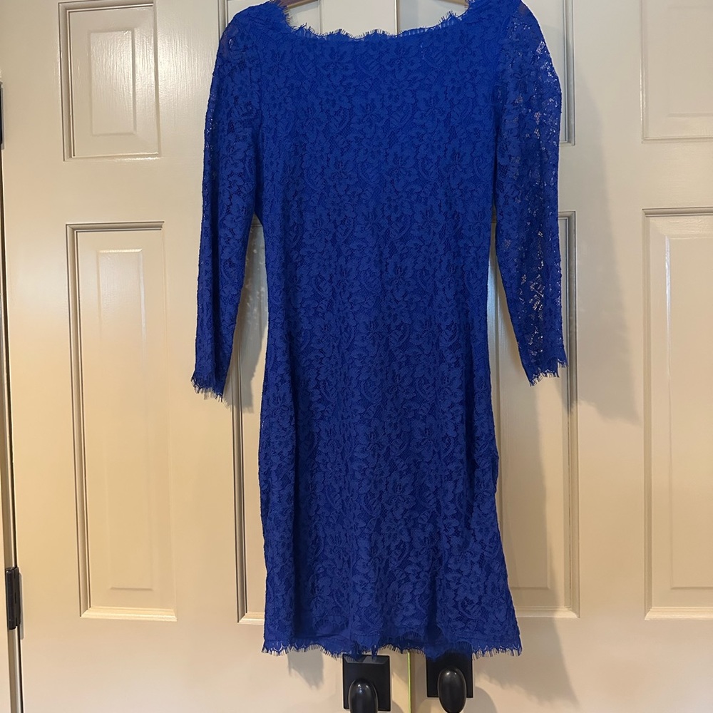 Royal blue lace dress